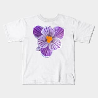 Stripy Purple Crocus Kids T-Shirt